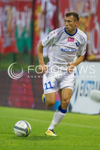  26.07.2013 LODZ PILKA NOZNA T-MOBILE EKSTRAKLASA SEZON 2013/2014 FOOTBALL POLISH EKSTRAKLASA SEASON WIDZEW LODZ - ZAWISZA BYDGOSZCZ N/Z SEBASTIAN ZIAJKA SYLWETKA  