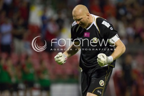  26.07.2013 LODZ PILKA NOZNA T-MOBILE EKSTRAKLASA SEZON 2013/2014 FOOTBALL POLISH EKSTRAKLASA SEASON WIDZEW LODZ - ZAWISZA BYDGOSZCZ N/Z MACIEJ MIELCARZ RADOSC   