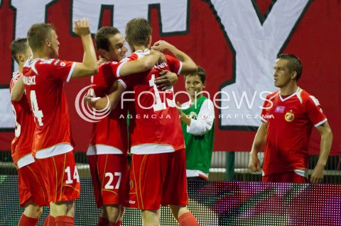  26.07.2013 LODZ PILKA NOZNA T-MOBILE EKSTRAKLASA SEZON 2013/2014 FOOTBALL POLISH EKSTRAKLASA SEASON WIDZEW LODZ - ZAWISZA BYDGOSZCZ N/Z VISNAKOVS RADOSC   
