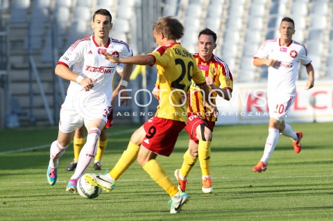  29.07.2013 KRAKOW <br />PILKA NOZNA POLSKA T-MOBILE EKSTRAKLASA SEZON 2013/2014 FOOTBALL POLISH EKSTRAKLASA SEASON 2013/2014 KORONA KIELCE - WISLA KRAKOW<br />N/Z GORDAN BUNOZA PAWEL SOBOLEWSKI<br /> 