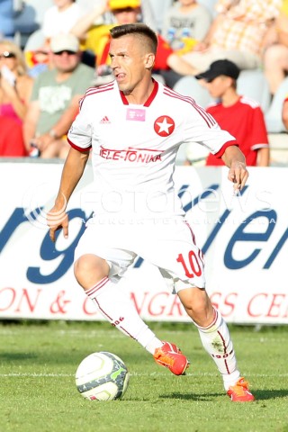  29.07.2013 KRAKOW <br />PILKA NOZNA POLSKA T-MOBILE EKSTRAKLASA SEZON 2013/2014 FOOTBALL POLISH EKSTRAKLASA SEASON 2013/2014 KORONA KIELCE - WISLA KRAKOW<br />N/Z LUKASZ GARGULA SYLWETKA<br /> 