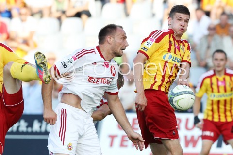  29.07.2013 KRAKOW <br />PILKA NOZNA POLSKA T-MOBILE EKSTRAKLASA SEZON 2013/2014 FOOTBALL POLISH EKSTRAKLASA SEASON 2013/2014 KORONA KIELCE - WISLA KRAKOW<br />N/Z DANIEL GOLEBIEWSKI ARKADIUSZ GLOWACKI<br /> 