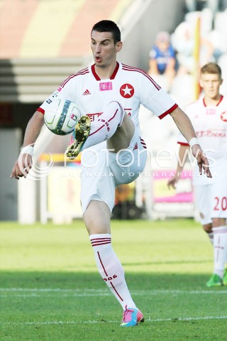  29.07.2013 KRAKOW <br />PILKA NOZNA POLSKA T-MOBILE EKSTRAKLASA SEZON 2013/2014 FOOTBALL POLISH EKSTRAKLASA SEASON 2013/2014 KORONA KIELCE - WISLA KRAKOW<br />N/Z GORDAN BUNOZA SYLWETKA<br /> 