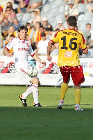  29.07.2013 KRAKOW <br />PILKA NOZNA POLSKA T-MOBILE EKSTRAKLASA SEZON 2013/2014 FOOTBALL POLISH EKSTRAKLASA SEASON 2013/2014 KORONA KIELCE - WISLA KRAKOW<br />N/Z RAFAL BOGUSKI ARTUR LENARTOWSKI<br /> 