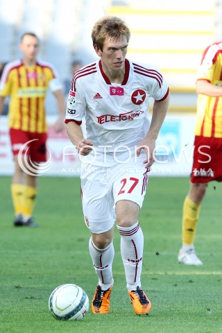  29.07.2013 KRAKOW <br />PILKA NOZNA POLSKA T-MOBILE EKSTRAKLASA SEZON 2013/2014 FOOTBALL POLISH EKSTRAKLASA SEASON 2013/2014 KORONA KIELCE - WISLA KRAKOW<br />N/Z MICHAL NALEPA SYLWETKA<br /> 