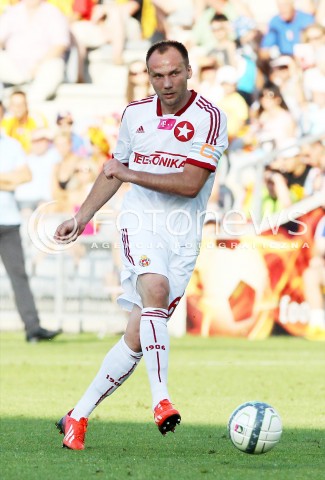  29.07.2013 KRAKOW <br />PILKA NOZNA POLSKA T-MOBILE EKSTRAKLASA SEZON 2013/2014 FOOTBALL POLISH EKSTRAKLASA SEASON 2013/2014 KORONA KIELCE - WISLA KRAKOW<br />N/Z ARKADIUSZ GLOWACKI SYLWETKA<br /> 