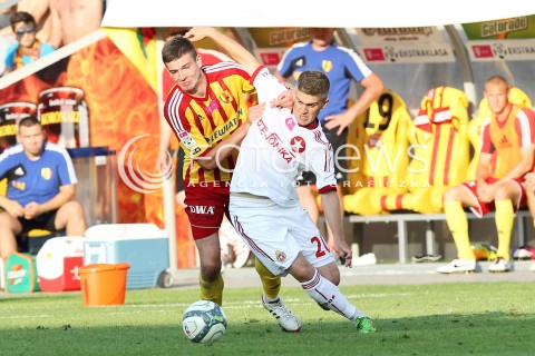  29.07.2013 KRAKOW <br />PILKA NOZNA POLSKA T-MOBILE EKSTRAKLASA SEZON 2013/2014 FOOTBALL POLISH EKSTRAKLASA SEASON 2013/2014 KORONA KIELCE - WISLA KRAKOW<br />N/Z MICHAL CHRAPEK PIOTR MALARCZYK <br /> 