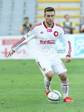  29.07.2013 KRAKOW <br />PILKA NOZNA POLSKA T-MOBILE EKSTRAKLASA SEZON 2013/2014 FOOTBALL POLISH EKSTRAKLASA SEASON 2013/2014 KORONA KIELCE - WISLA KRAKOW<br />N/Z PATRYK MALECKI SYLWETKA <br /> 