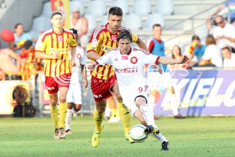  29.07.2013 KRAKOW <br />PILKA NOZNA POLSKA T-MOBILE EKSTRAKLASA SEZON 2013/2014 FOOTBALL POLISH EKSTRAKLASA SEASON 2013/2014 KORONA KIELCE - WISLA KRAKOW<br />N/Z RAFAL BOGUSKI PAVOL STANO <br /> 