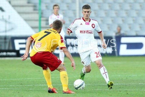  29.07.2013 KRAKOW <br />PILKA NOZNA POLSKA T-MOBILE EKSTRAKLASA SEZON 2013/2014 FOOTBALL POLISH EKSTRAKLASA SEASON 2013/2014 KORONA KIELCE - WISLA KRAKOW<br />N/Z MICHAL CHRAPEK TOMASZ LISOWSKI<br /> 