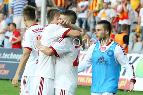  29.07.2013 KRAKOW <br />PILKA NOZNA POLSKA T-MOBILE EKSTRAKLASA SEZON 2013/2014 FOOTBALL POLISH EKSTRAKLASA SEASON 2013/2014 KORONA KIELCE - WISLA KRAKOW<br />N/Z PATRYK MALECKI MICHAL CHRAPEK RADOSC BRAMKA GOL ZWYCIESTWO WYGRANA<br /> 