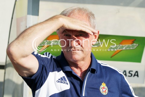  29.07.2013 KRAKOW <br />PILKA NOZNA POLSKA T-MOBILE EKSTRAKLASA SEZON 2013/2014 FOOTBALL POLISH EKSTRAKLASA SEASON 2013/2014 KORONA KIELCE - WISLA KRAKOW<br />N/Z FRANCISZEK SMUDA TRENER ( HEAD COACH )<br /> 