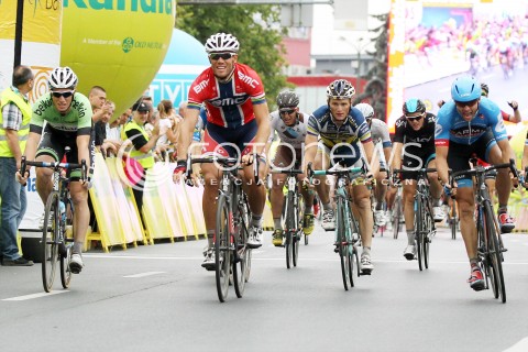  30.07.2013 RZESZOW <br />70 TOUR DE POLOGNE<br />ETAP 3 META W RZESZOWIE<br />N/Z THOR HUSHOVD META<br /> 