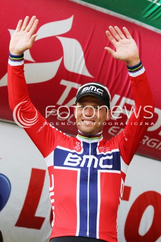  30.07.2013 RZESZOW <br />70 TOUR DE POLOGNE<br />ETAP 3 META W RZESZOWIE<br />N/Z THOR HUSHOVD DEKORACJA<br /> 