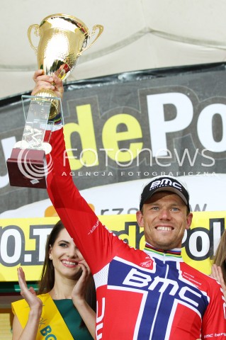 30.07.2013 RZESZOW <br />70 TOUR DE POLOGNE<br />ETAP 3 META W RZESZOWIE<br />N/Z THOR HUSHOVD DEKORACJA<br /> 