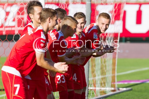  03.08.2013 LODZ PILKA NOZNA T-MOBILE EKSTRAKLASA SEZON 2013/2014 FOOTBALL POLISH EKSTRAKLASA SEASON WIDZEW LODZ - KORONA KIELCE N/Z EDUARDS VISNAKOVS RADOSC BRAMKA GOL  