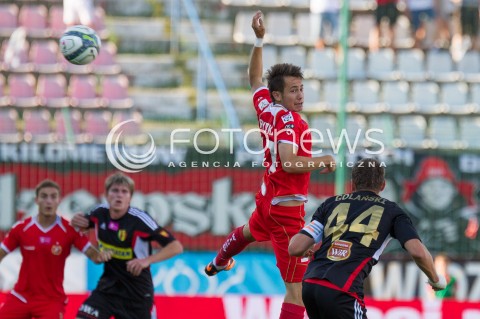  03.08.2013 LODZ PILKA NOZNA T-MOBILE EKSTRAKLASA SEZON 2013/2014 FOOTBALL POLISH EKSTRAKLASA SEASON WIDZEW LODZ - KORONA KIELCE N/Z MARIUSZ RYBICKI  