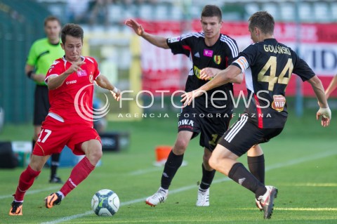  03.08.2013 LODZ PILKA NOZNA T-MOBILE EKSTRAKLASA SEZON 2013/2014 FOOTBALL POLISH EKSTRAKLASA SEASON WIDZEW LODZ - KORONA KIELCE N/Z MARIUSZ RYBICKI  