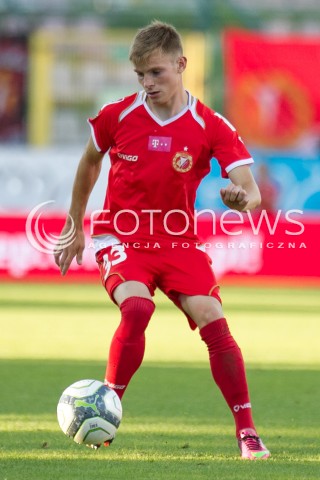  03.08.2013 LODZ PILKA NOZNA T-MOBILE EKSTRAKLASA SEZON 2013/2014 FOOTBALL POLISH EKSTRAKLASA SEASON WIDZEW LODZ - KORONA KIELCE N/Z BARTLOMIEJ KASPRZAK SYLWETKA  