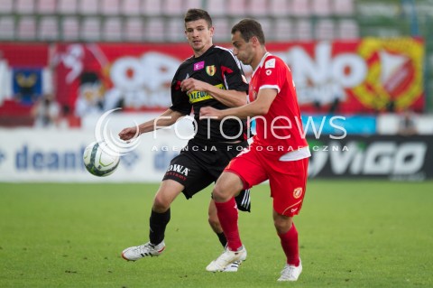  03.08.2013 LODZ PILKA NOZNA T-MOBILE EKSTRAKLASA SEZON 2013/2014 FOOTBALL POLISH EKSTRAKLASA SEASON WIDZEW LODZ - KORONA KIELCE N/Z LEVON AIRAPETIAN  