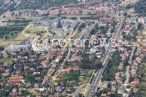  07.08.2013 RZESZOW ZDJECIA LOTNICZE WYKONANE Z SAMOLOTU<br />RZESZOW Z LOTU PTAKA<br />N/Z OSIEDLE POBITNO SZPITAL WOJEWODZKI W RZESZOWIE<br /> 