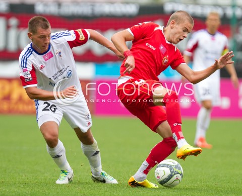  10.08.2013 LODZ PILKA NOZNA T-MOBILE EKSTRAKLASA SEZON 2013/2014 FOOTBALL POLISH EKSTRAKLASA SEASON WIDZEW LODZ - GORNIK ZABRZE N/Z MATEUSZ ZACHARA VELJKO BATROVIC  