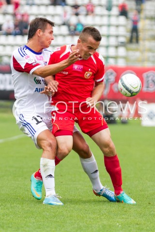  10.08.2013 LODZ PILKA NOZNA T-MOBILE EKSTRAKLASA SEZON 2013/2014 FOOTBALL POLISH EKSTRAKLASA SEASON WIDZEW LODZ - GORNIK ZABRZE N/Z MARCIN KACZMAREK PAWEL OLKOWSKI  