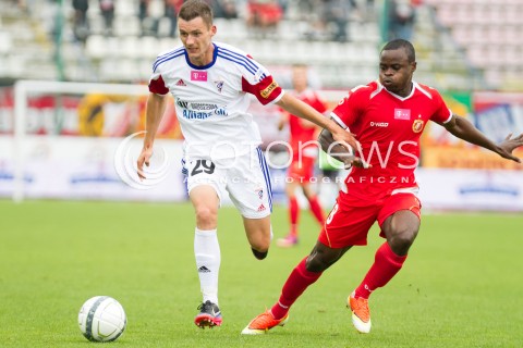  10.08.2013 LODZ PILKA NOZNA T-MOBILE EKSTRAKLASA SEZON 2013/2014 FOOTBALL POLISH EKSTRAKLASA SEASON WIDZEW LODZ - GORNIK ZABRZE N/Z KRZYSZTOF MACZYNSKI PRINCEWILL OKACHI  