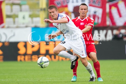  10.08.2013 LODZ PILKA NOZNA T-MOBILE EKSTRAKLASA SEZON 2013/2014 FOOTBALL POLISH EKSTRAKLASA SEASON WIDZEW LODZ - GORNIK ZABRZE N/Z MARIUSZ PRZYBYLSKI MARCIN KACZMAREK   