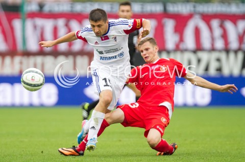  10.08.2013 LODZ PILKA NOZNA T-MOBILE EKSTRAKLASA SEZON 2013/2014 FOOTBALL POLISH EKSTRAKLASA SEASON WIDZEW LODZ - GORNIK ZABRZE N/Z MACIEJ MALKOWSKI KASPRZAK BARTLOMIEJ  