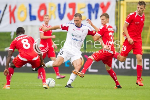  10.08.2013 LODZ PILKA NOZNA T-MOBILE EKSTRAKLASA SEZON 2013/2014 FOOTBALL POLISH EKSTRAKLASA SEASON WIDZEW LODZ - GORNIK ZABRZE N/Z BARTLOMIEJ KASPRZAK RADOSLAW SOBOLEWSKI  