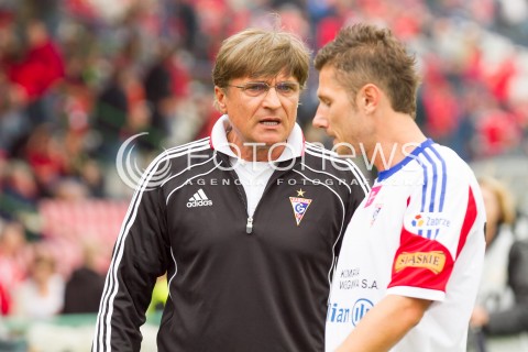  10.08.2013 LODZ PILKA NOZNA T-MOBILE EKSTRAKLASA SEZON 2013/2014 FOOTBALL POLISH EKSTRAKLASA SEASON WIDZEW LODZ - GORNIK ZABRZE N/Z ADAM NAWALKA LUKASZ MADEJ  