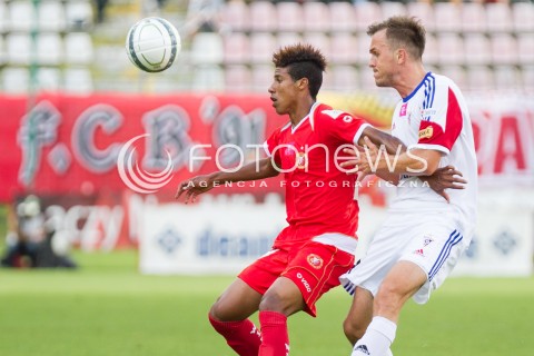 10.08.2013 LODZ PILKA NOZNA T-MOBILE EKSTRAKLASA SEZON 2013/2014 FOOTBALL POLISH EKSTRAKLASA SEASON WIDZEW LODZ - GORNIK ZABRZE N/Z ALEX BRUNO RAFAL KOSZNIK  