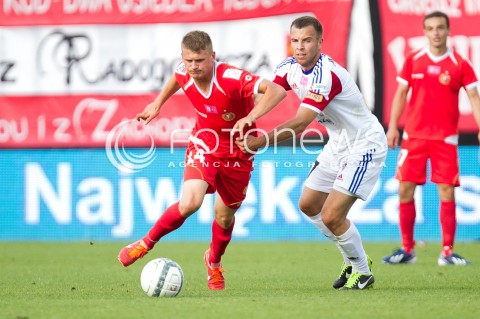  10.08.2013 LODZ PILKA NOZNA T-MOBILE EKSTRAKLASA SEZON 2013/2014 FOOTBALL POLISH EKSTRAKLASA SEASON WIDZEW LODZ - GORNIK ZABRZE N/Z TOMASZ KOWALSKI SERGEJ MOSNIKOV  