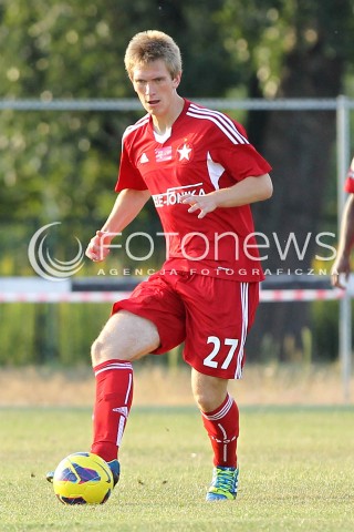  11.08.2013 MIELEC PILKA NOZNA<br />MECZ KONTROLNY MECZ TOWARZYSKI<br />STAL MIELEC - WISLA KRAKOW<br />N/Z MICHAL NALEPA SYLWETKA<br /> 