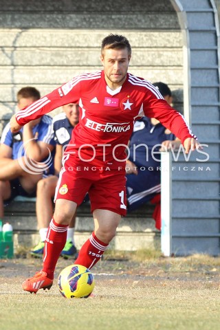  11.08.2013 MIELEC PILKA NOZNA<br />MECZ KONTROLNY MECZ TOWARZYSKI<br />STAL MIELEC - WISLA KRAKOW<br />N/Z PATRYK MALECKI SYLWETKA<br /> 