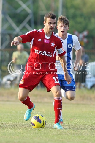  11.08.2013 MIELEC PILKA NOZNA<br />MECZ KONTROLNY MECZ TOWARZYSKI<br />STAL MIELEC - WISLA KRAKOW<br />N/Z PAWEL BROZEK SYLWETKA<br /> 