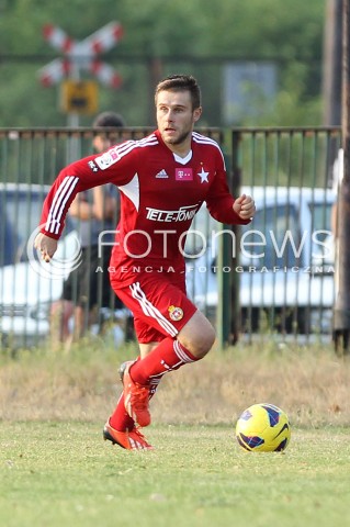  11.08.2013 MIELEC PILKA NOZNA<br />MECZ KONTROLNY MECZ TOWARZYSKI<br />STAL MIELEC - WISLA KRAKOW<br />N/Z PATRYK MALECKI SYLWETKA<br /> 