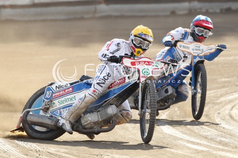  15.08.2013 RZESZOW ZUZEL SPEEDWAY ENEA EKSTRALIGA MECZ PGE MARMA RZESZOW - STELMET FALUBAZ ZIELONA GORA<br />N/Z JAROSLAW HAMPEL (ZOLTY), JURICA PAVLIC (CZERWONY)<br /> 