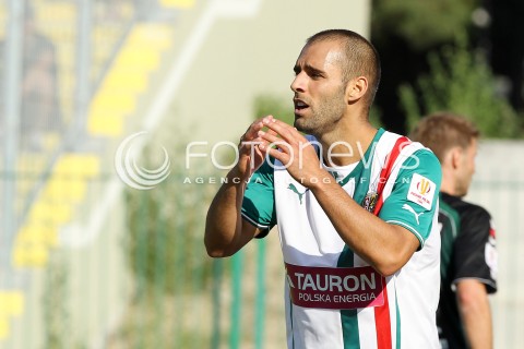  17.08.2013 STALOWA WOLA <br />PILKA NOZNA POLSKA PUCHAR POLSKI SEZON 2013/2014 FOOTBALL POLISH CUP SEASON 2013/2014 STAL STALOWA WOLA - SLASK WROCLAW<br />N/Z MARCO PAIXAO ZLOSC EMOCJE<br /> 