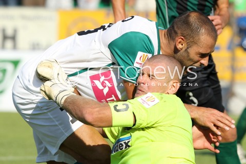  17.08.2013 STALOWA WOLA <br />PILKA NOZNA POLSKA PUCHAR POLSKI SEZON 2013/2014 FOOTBALL POLISH CUP SEASON 2013/2014 STAL STALOWA WOLA - SLASK WROCLAW<br />N/Z MARCO PAIXAO TOMASZ WIETECHA EMOCJE<br /> 
