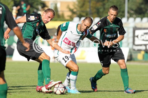  17.08.2013 STALOWA WOLA <br />PILKA NOZNA POLSKA PUCHAR POLSKI SEZON 2013/2014 FOOTBALL POLISH CUP SEASON 2013/2014 STAL STALOWA WOLA - SLASK WROCLAW<br />N/Z MARCO PAIXAO MICHAL CZARNY SYLWESTER SIKORSKI <br /> 