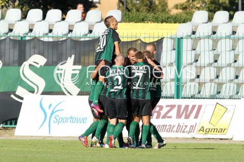  17.08.2013 STALOWA WOLA <br />PILKA NOZNA POLSKA PUCHAR POLSKI SEZON 2013/2014 FOOTBALL POLISH CUP SEASON 2013/2014 STAL STALOWA WOLA - SLASK WROCLAW<br />N/Z MICHAL BOGACZ RADOSC BRAMKA GOL<br /> 