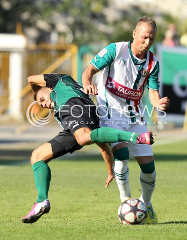  17.08.2013 STALOWA WOLA <br />PILKA NOZNA POLSKA PUCHAR POLSKI SEZON 2013/2014 FOOTBALL POLISH CUP SEASON 2013/2014 STAL STALOWA WOLA - SLASK WROCLAW<br />N/Z SEBINO PLAKU MICHAL BOGACZ <br /> 