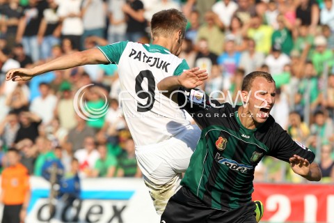  17.08.2013 STALOWA WOLA <br />PILKA NOZNA POLSKA PUCHAR POLSKI SEZON 2013/2014 FOOTBALL POLISH CUP SEASON 2013/2014 STAL STALOWA WOLA - SLASK WROCLAW<br />N/Z SYLWESTER PATEJUK ADAM KOKOSZKA <br /> 