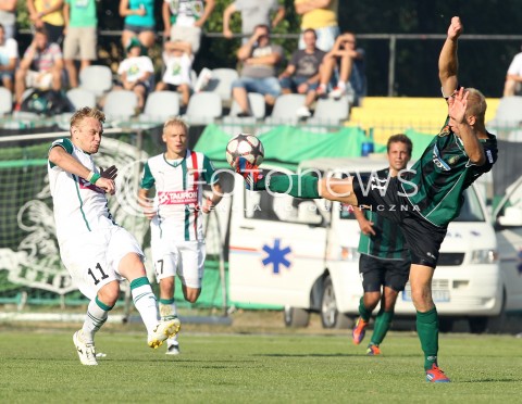  17.08.2013 STALOWA WOLA <br />PILKA NOZNA POLSKA PUCHAR POLSKI SEZON 2013/2014 FOOTBALL POLISH CUP SEASON 2013/2014 STAL STALOWA WOLA - SLASK WROCLAW<br />N/Z SEBASTIAN MILA MICHAL BOGACZ <br /> 