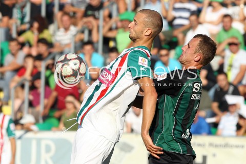  17.08.2013 STALOWA WOLA <br />PILKA NOZNA POLSKA PUCHAR POLSKI SEZON 2013/2014 FOOTBALL POLISH CUP SEASON 2013/2014 STAL STALOWA WOLA - SLASK WROCLAW<br />N/Z JAKUB WIEZIK MICHAL CZARNY <br /> 