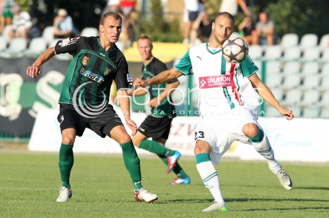  17.08.2013 STALOWA WOLA <br />PILKA NOZNA POLSKA PUCHAR POLSKI SEZON 2013/2014 FOOTBALL POLISH CUP SEASON 2013/2014 STAL STALOWA WOLA - SLASK WROCLAW<br />N/Z JAKUB WIEZIK MICHAL CZARNY <br /> 