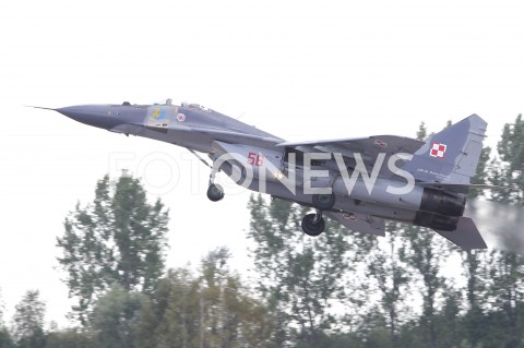  24.08.2013 RADOM <br />MIEDZYNARODOWE POKAZY LOTNICZE W RADOMIU<br />RADOM AIRSHOW 2013<br />N/Z SAMOLOT MIG29 MIG 29 POLSKICH SIL POWIETRZNYCH<br /> 