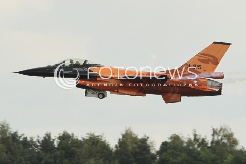  24.08.2013 RADOM <br />MIEDZYNARODOWE POKAZY LOTNICZE W RADOMIU<br />RADOM AIRSHOW 2013<br />N/Z HOLENDERSKI SAMOLOT F-16 F16<br /> 